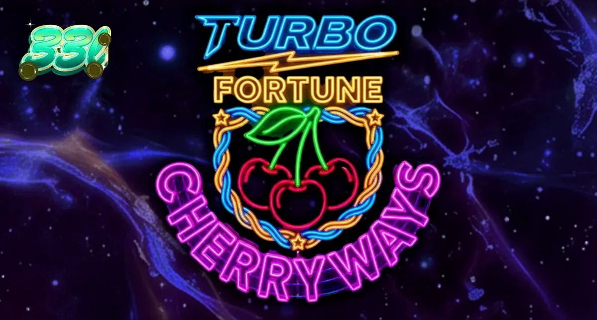 Tampilan visual neon dari slot Turbo Fortune Cherryways